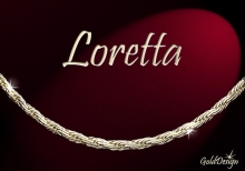 Loretta - náramek zlacený
